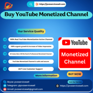 Buy YouTube Monetized Channel
